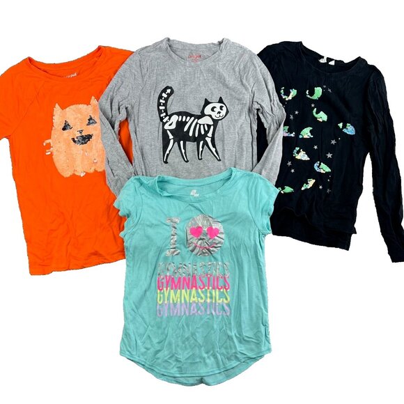 Cat & Jack Other - Girls Bundle Lot Youth Large 10/12 T-Shirt Top Shirts 4 Pieces Back to School